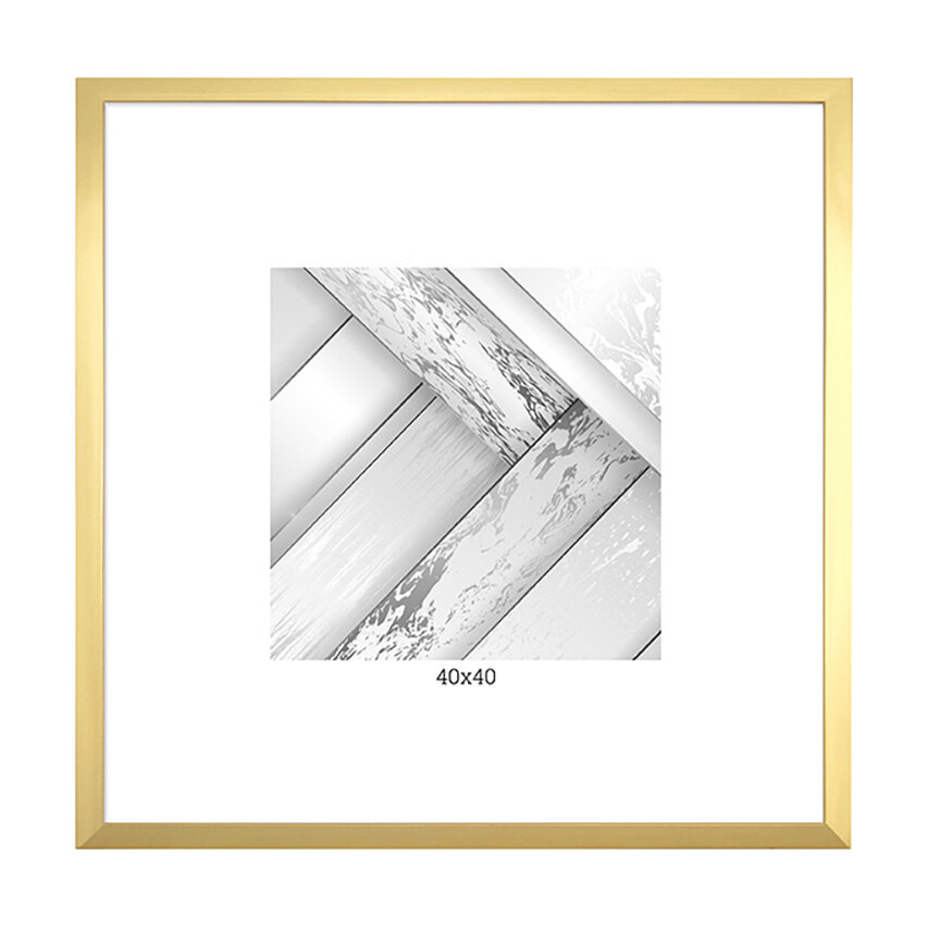 Фоторамка  рамка для фотографии  постера  рисунка  вышивки  мозаики 40х40 см  классическая  gold  золотистая GF 6037