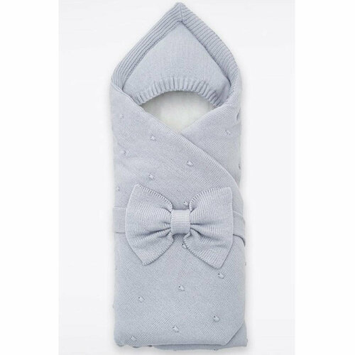 Luxury Baby Конверт Вязаный с бантом Luxury Baby РП-0099-57 серый