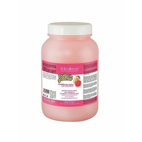 Шампунь Iv San Bernard (ISB Fruit of the Grommer Pink Grapefruit) для шерсти средней длины с витаминами, 3,25 л