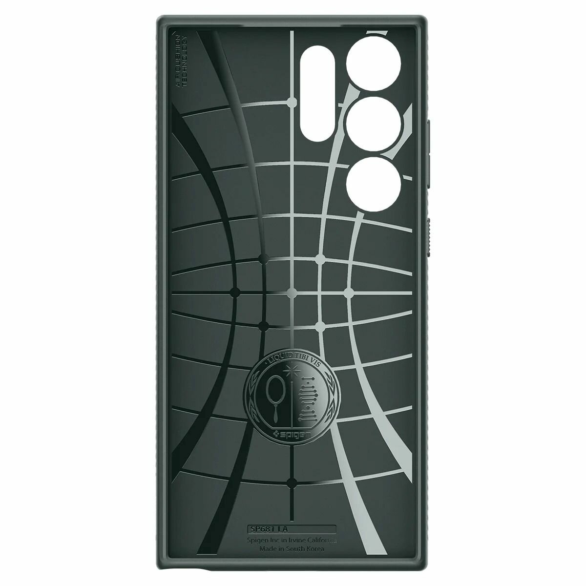 Чехол Spigen на Samsung Galaxy S23 Ultra (ACS05615) Liquid Air / Спиген чехол для Галакси С23 Ультра накладка, противоударный, с защитой камеры, зеленый — фото 1