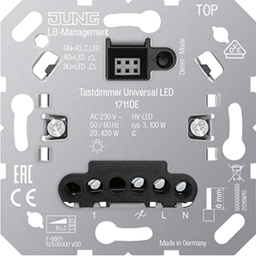 Диммер клавишный LED 1711DE Jung