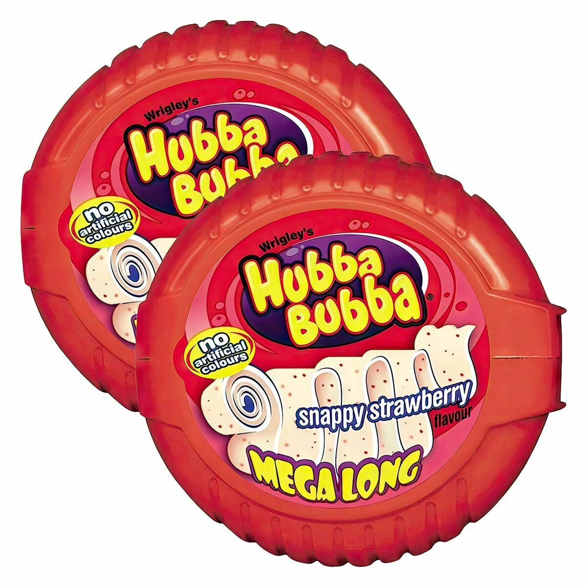 Жевательная резинка Wrigley's Hubba Bubba Mega Long Snappy Strawberry со вкусом клубники (Германия) 56 г (2 шт)