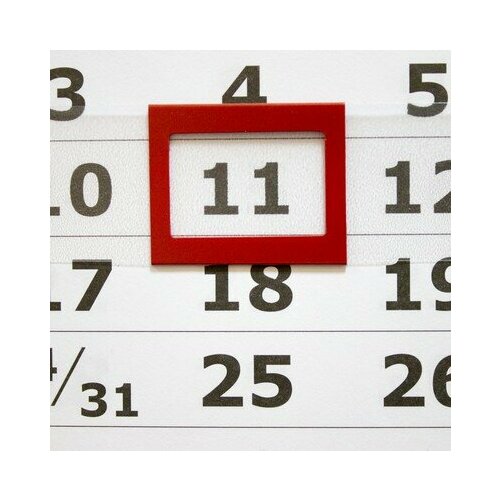 Курсор календарный 2х3х42 см красный в сборе 100 шт 718₽