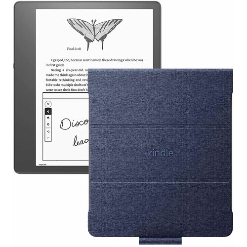 Электронная книга Amazon Kindle Scribe 64Gb + обложка Fabric Denim