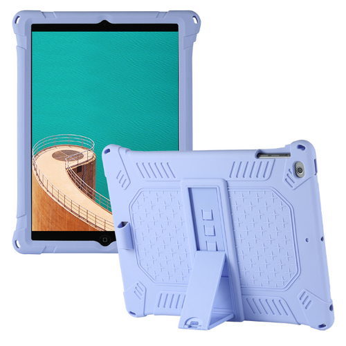 Силиконовый противоударный чехол-бампер MyPads Silicone protettivo для Teclast M40 PLUS / P30S / P40HD с усиленной защитой углов с подставкой фиоле.