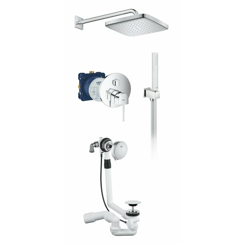 Душевая система с наполнением ванны через перелив Grohe Plus Talentofill Professional 250 душевой гарнитур grohe euphoria cube stick 27890000 хром хром 1750 мм