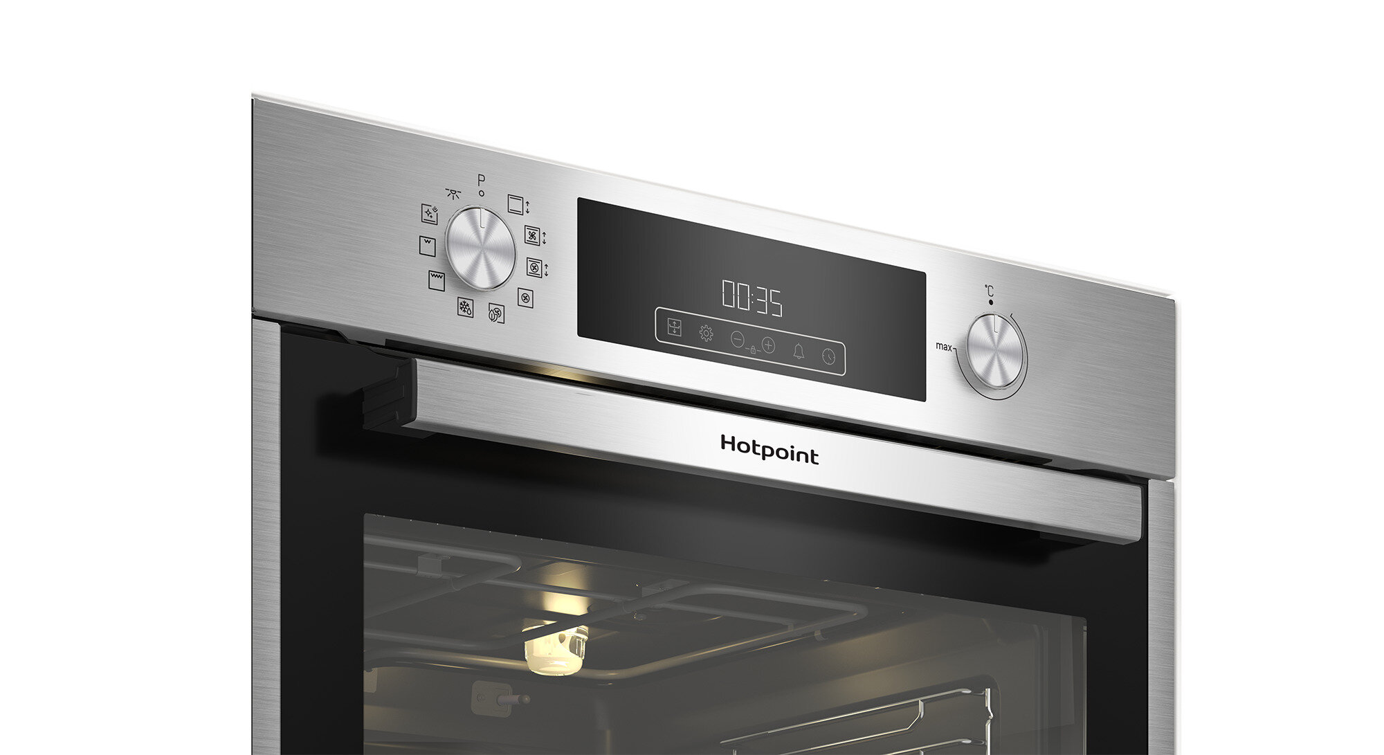 Встраиваемый электрический духовой шкаф HOTPOINT FE8 831 JSH IX, с грилем, серебристый