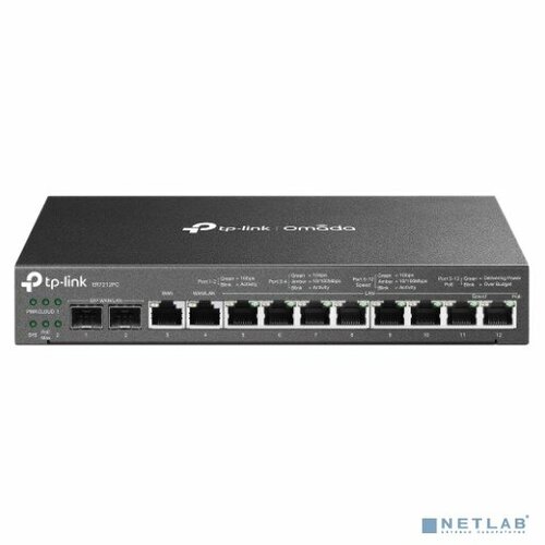 TP-Link SMB Сетевое оборудование TP-Link ER7212PC VPN-маршрутизатор Omada с гигабитными портами PoE и встроенным контроллером 39728₽