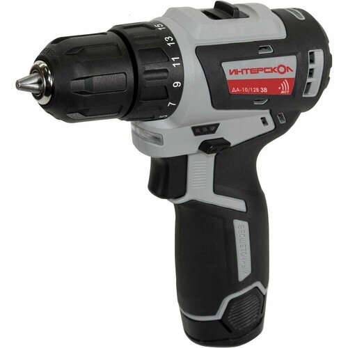 Дрель аккумуляторная Интерскол ДА-10/12 В минимакс (2 аккум.12v 2,5Ah Li-Ion, ЗУ, кейс)