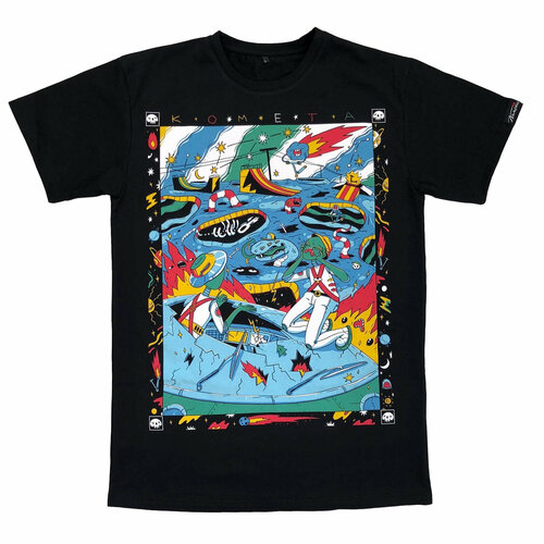Футболка Комета, размер 52, черный