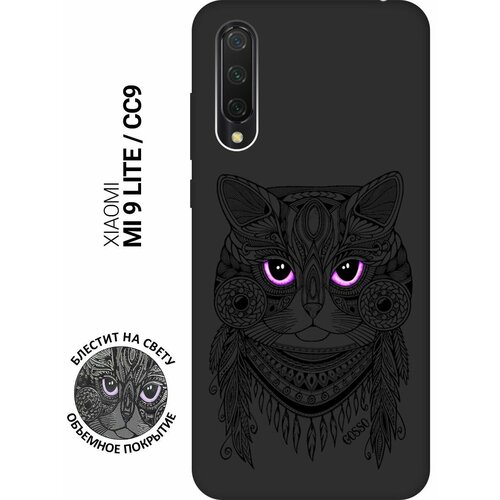 Ультратонкая защитная накладка Soft Touch для Xiaomi Mi 9 Lite, CC9 с принтом Grand Cat черная ультратонкая защитная накладка soft touch для xiaomi mi 9 lite cc9 с принтом shaman cat черная