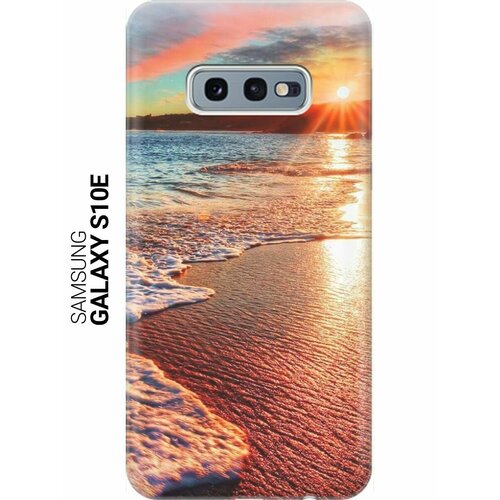 Ультратонкий силиконовый чехол-накладка для Samsung Galaxy S10e с принтом Залитый светом пляж ультратонкий силиконовый чехол накладка для samsung galaxy j6 2018 с принтом залитый светом пляж
