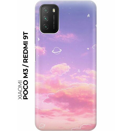 RE: PA Накладка Transparent для Xiaomi Poco M3 / Redmi 9T с принтом Розовое небо и космос re pa накладка transparent для xiaomi redmi 9 с принтом розовое небо и космос