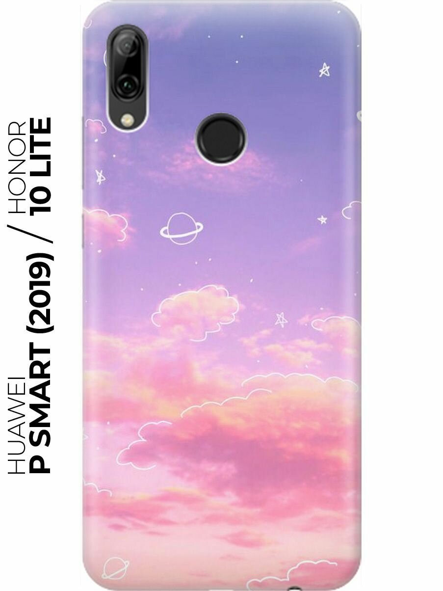 RE: PA Накладка Transparent для Huawei P Smart (2019) / Honor 10 Lite с принтом "Розовое небо и космос"