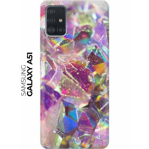 RE: PA Накладка Transparent для Samsung Galaxy A51 с принтом Розовые кристаллы re pa накладка transparent для samsung galaxy s9 plus с принтом розовые кристаллы