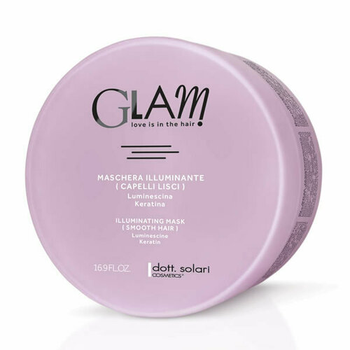 Маска для гладкости и блеска волос с кератином GLAM SMOOTH HAIR, 500 мл