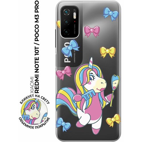 Силиконовый чехол с принтом Lady Unicorn для Xiaomi Redmi Note 10T / Poco M3 Pro / Сяоми Поко М3 Про / Сяоми Редми Ноут 10Т силиконовый чехол с принтом fck pattern для xiaomi redmi note 10t poco m3 pro сяоми поко м3 про сяоми редми ноут 10т