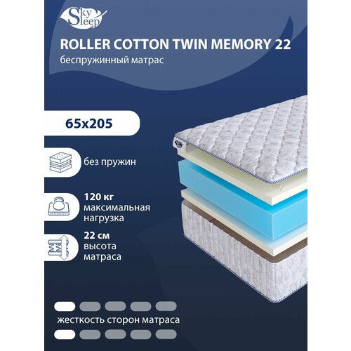 Беспружинный ортопедический матрас SkySleep FLEX Plus Double Memo 22 на диван кровать 65x205
