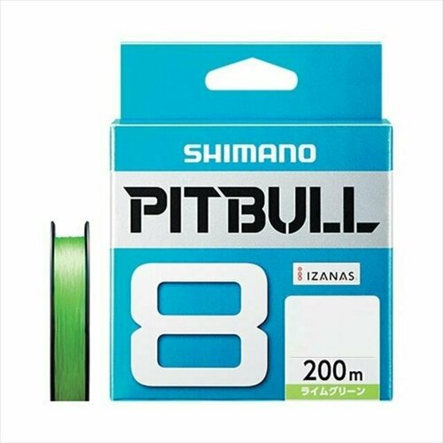Shimano, Шнур Pitbull PE8 PL-M68R, 200м, 31.7lb, #1.5, Lime Green