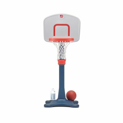 фото Детский баскетбольный щит step-2 735799 ( крафт) мобильный, с мячом, для детей от 2 лет, высота 168-229 см