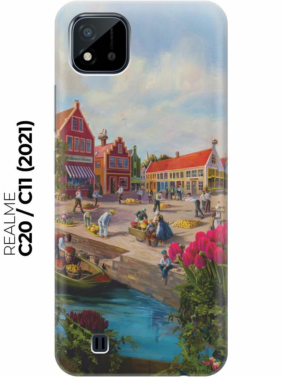 RE: PA Чехол - накладка ArtColor для realme C20 / C11 (2021) с принтом "Старинный Амстердам"