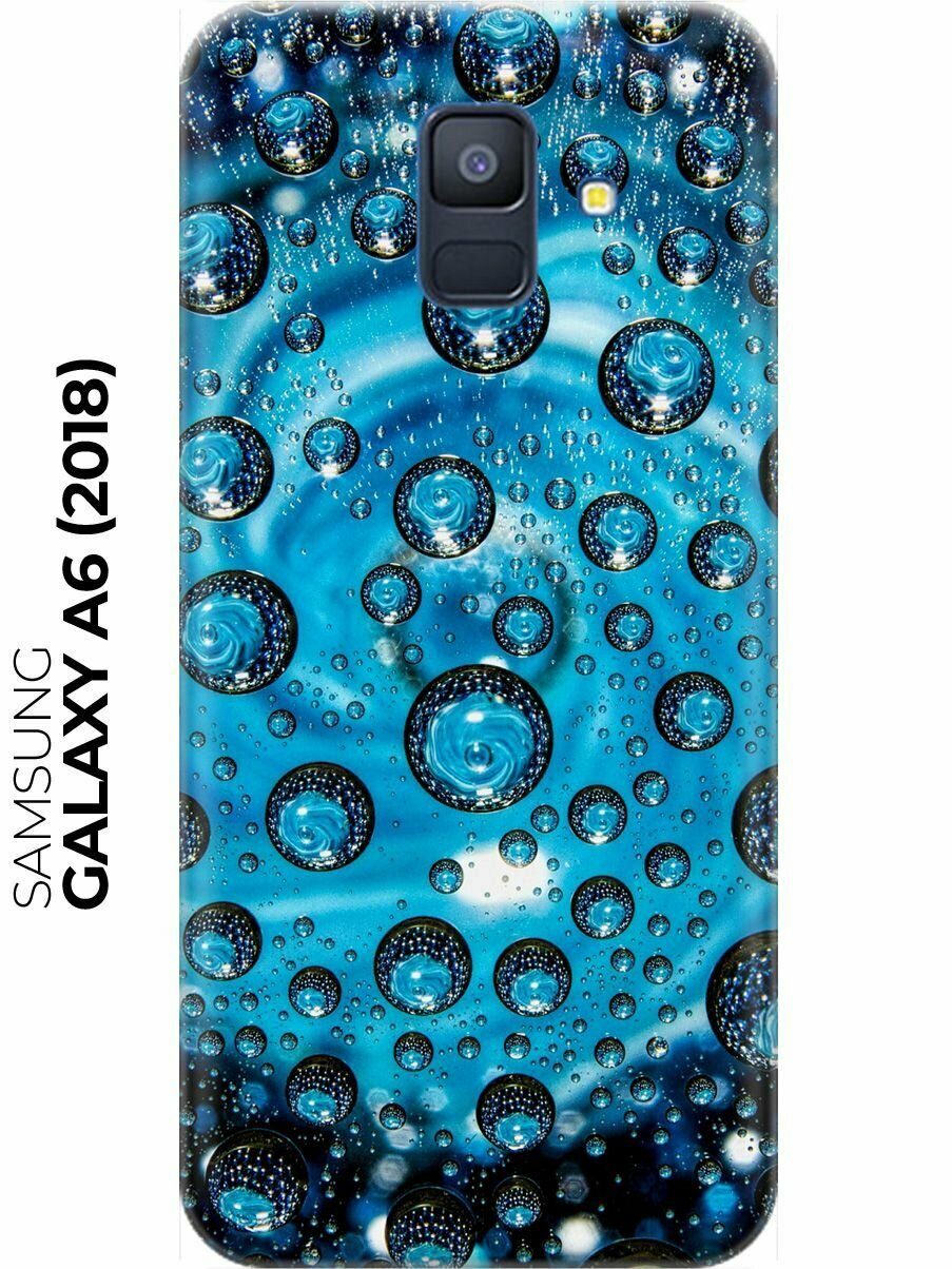 RE: PA Накладка Transparent для Samsung Galaxy A6 (2018) с принтом "Голубые капли"