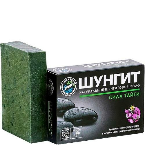 Шунгит, Мыло шунгитовое, Сила Тайги, 100 г