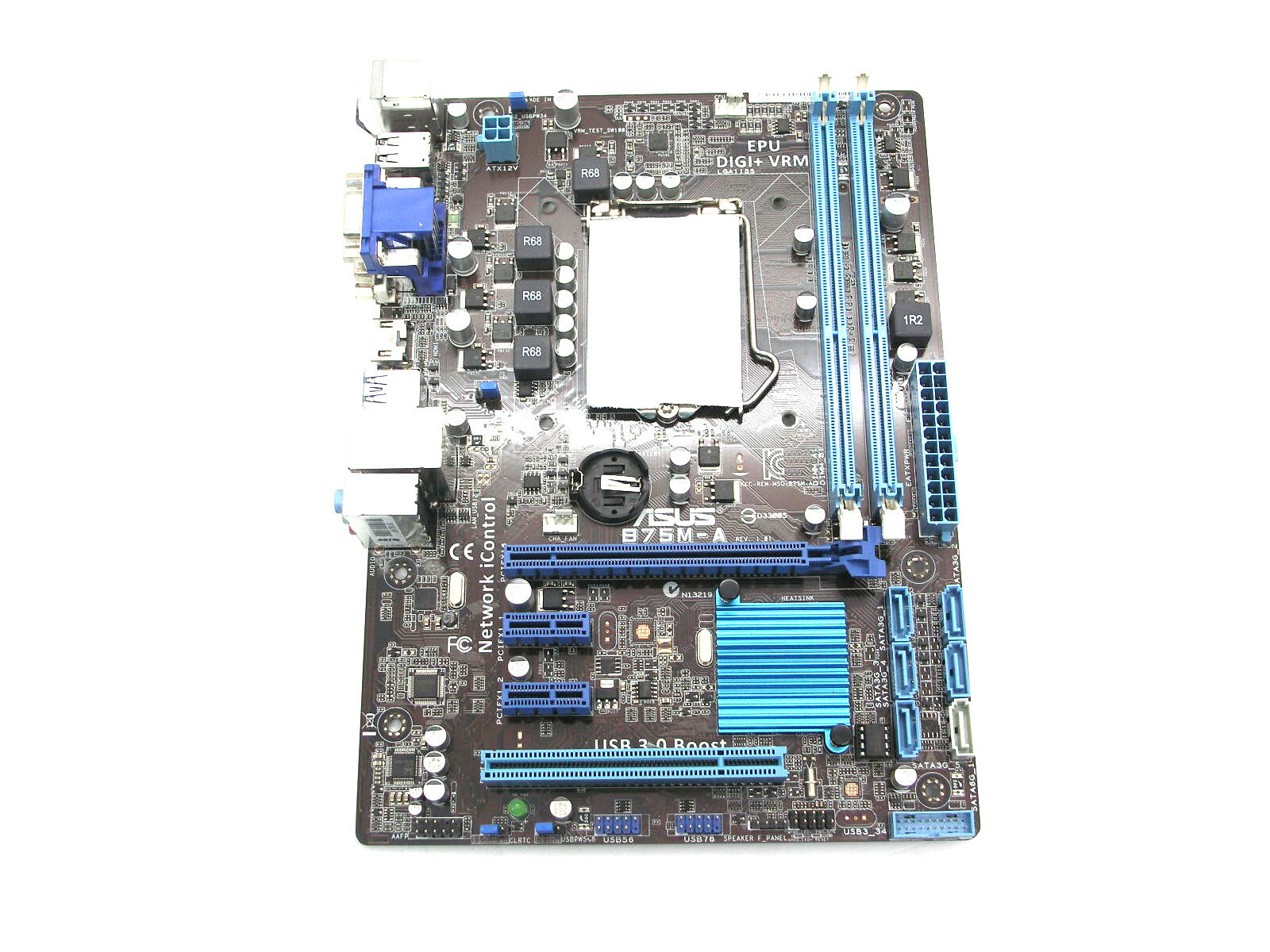 Материнская плата S-1155 ASUS B75M-A Rev1.01 B75/2xDDR3/LAN/HDMI/DVI/VGA/Sb/mATX