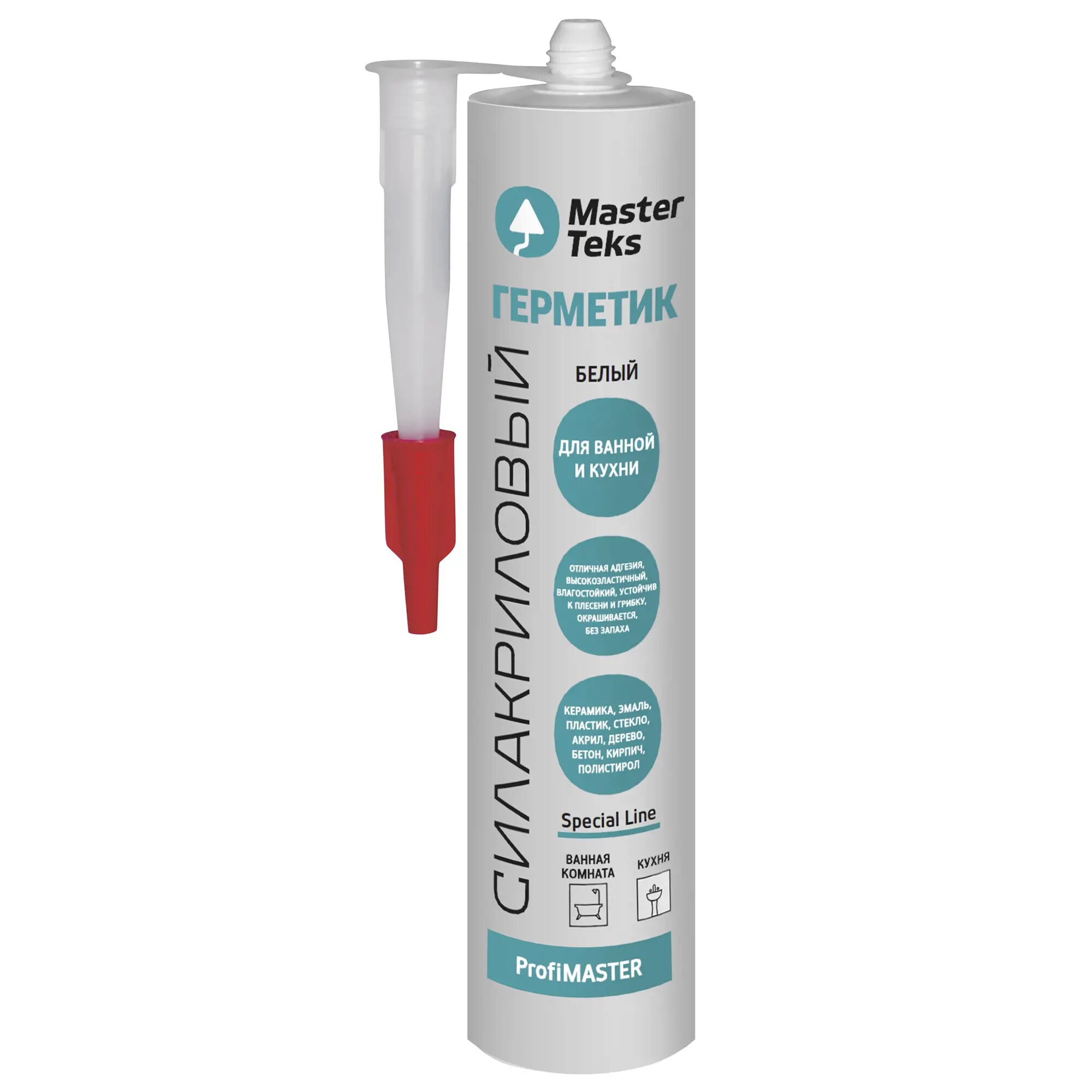 фото Герметик силакриловый Masterteks 290 мл белый