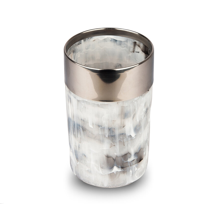 Стакан АкваЛиния пластик для зубных щеток Мрамор B2041A Y