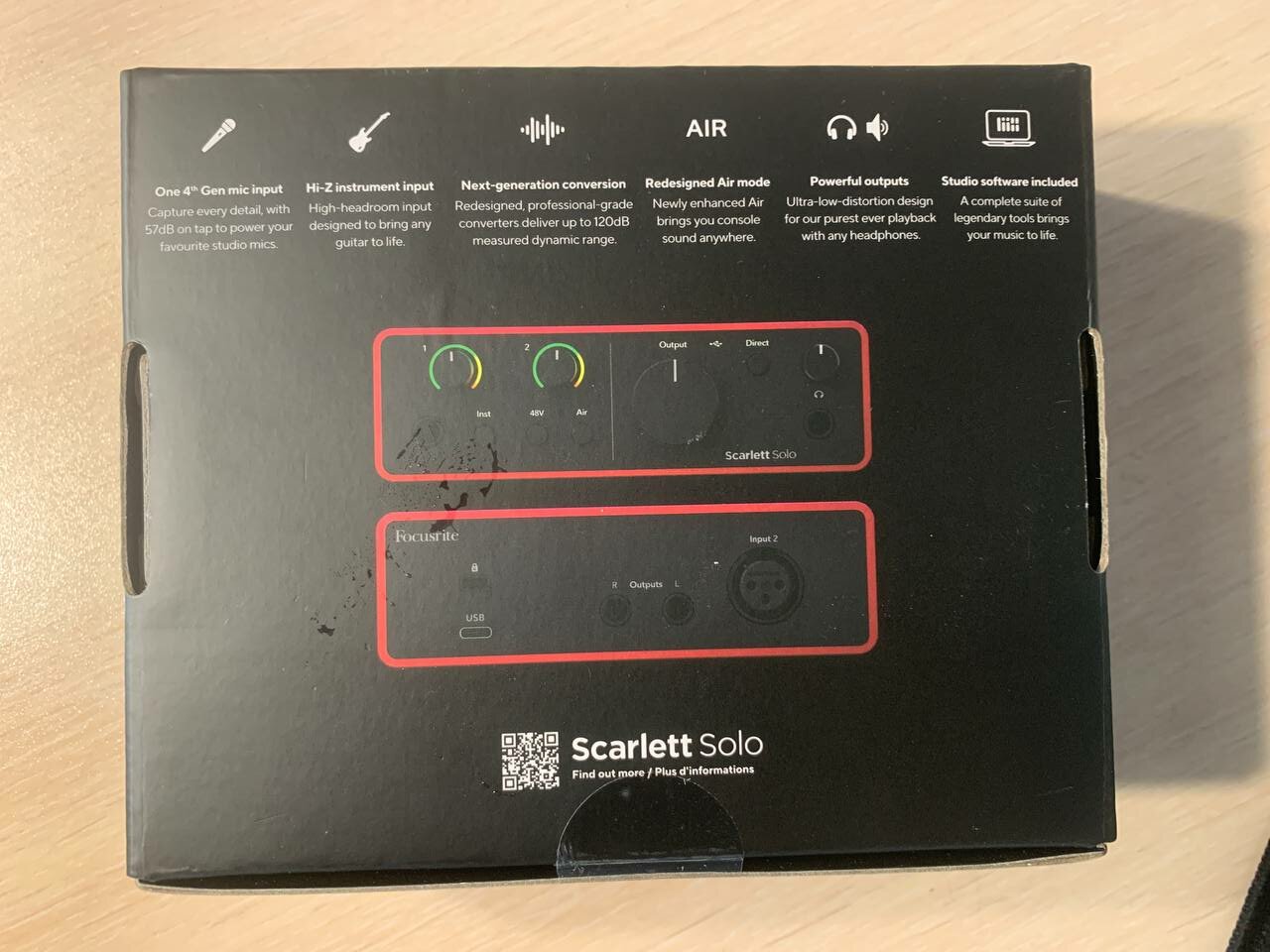 Звуковая карта Focusrite Scarlett Solo 4rd gen для USB