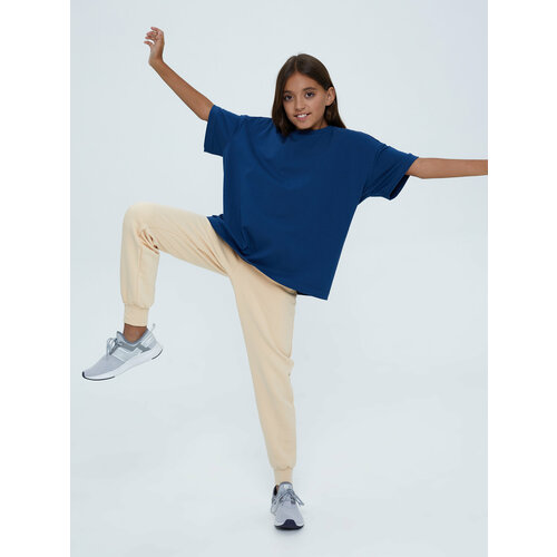 фото Брюки джоггеры , размер 140, бежевый natalook