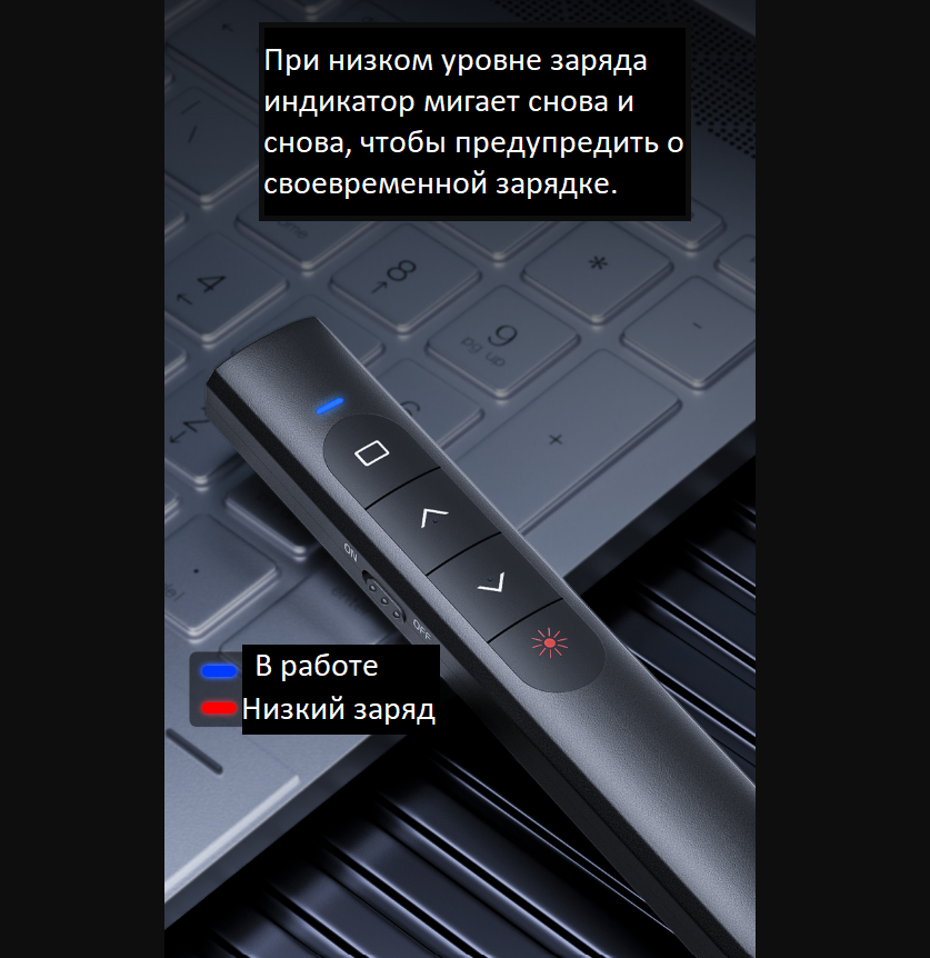 Электронный флип-пульт MyPads презентер указка HP M157-954 с дистанционным управлением до ста метров лазерным указателем переходом на гиперссылки