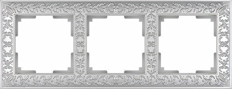 Рамка на 3 поста (жемчужный) Werkel WL07-Frame-03 4690389063510 - фото №2