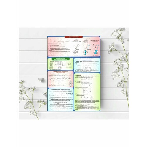 Плакат по химии Органическая химия. Гибридизация А3