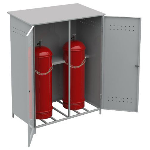 Шкаф для хранения 2-х пропановых баллонов ШГМ-05 (В*Ш*Г) 1300х1000х500 мм