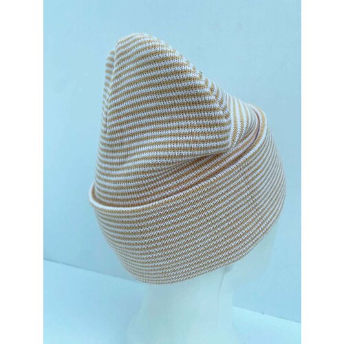 фото Шапка бини zhaki, размер 54-59, бежевый