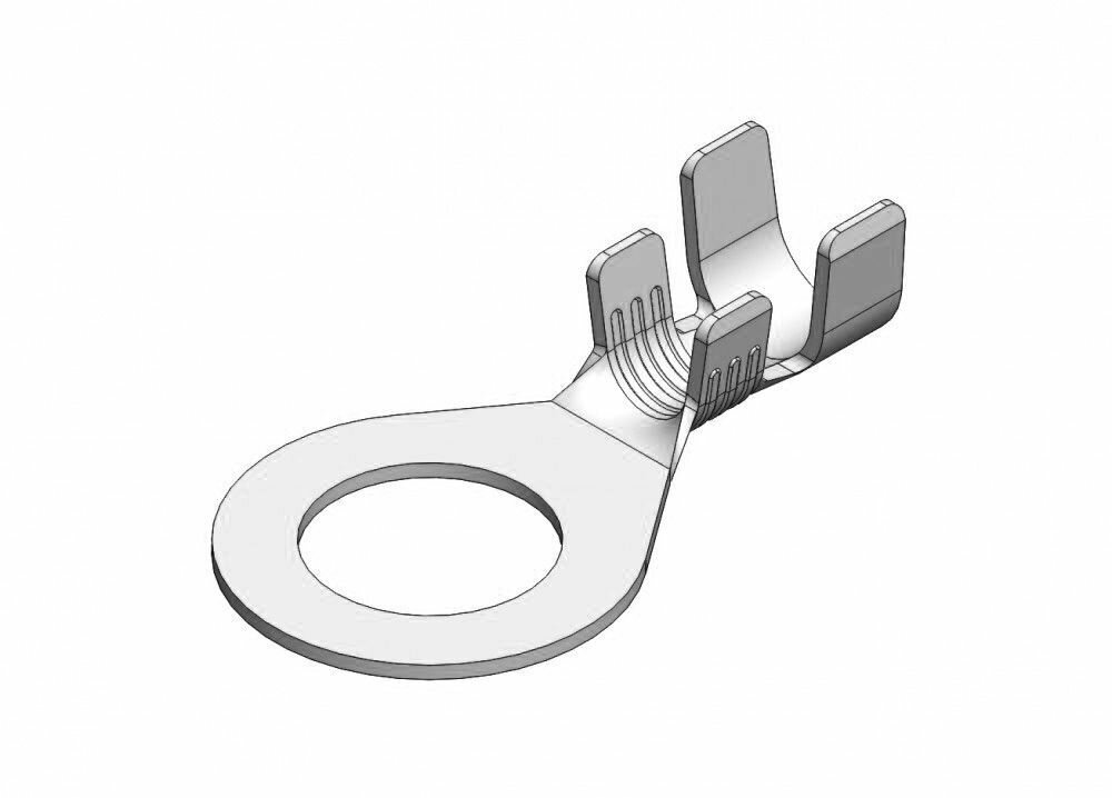 фото Клемма неизолированная - кольцо d12.9мм 4-8кв. мм луженое SKN10-12, Hatko