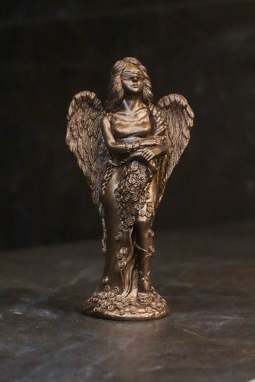 Фортуна с крыльями Богиня удачи 18 см статуэтка для декора гипс бронза