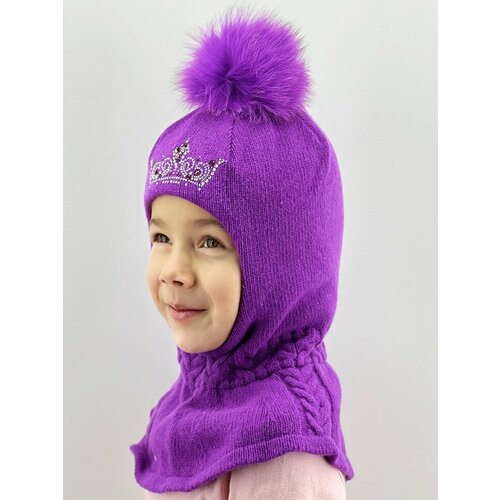 шапка laddobbo фиолетовый 48 50 Балаклава Бушон, размер 48-50, фиолетовый