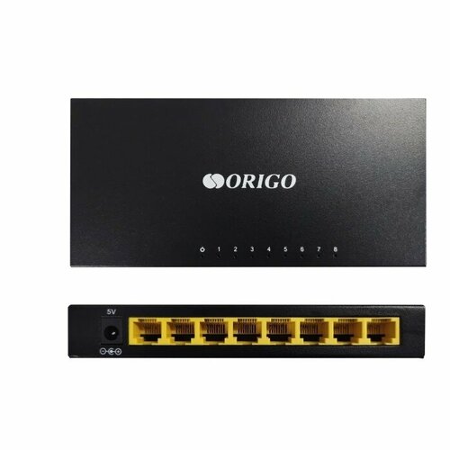 коммутатор origo os2210fp 120w a1a Коммутатор ORIGO OS1208/A1A, 8 портов 10/100 Base, металлический корпус, черный