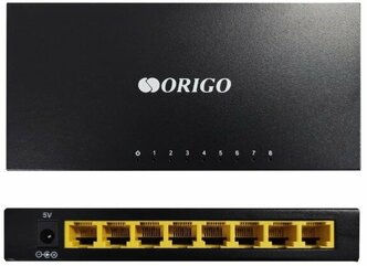 ORIGO коммутатор неуправляемый, количество портов: 8x100 Мбит/с (OS1208/A1A), черный