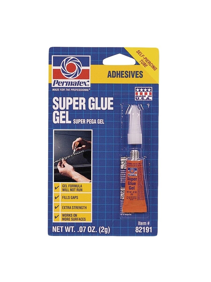 фото Клей-супер универсальный "SUPER GLUE" (гель) 2гр PERMATEX
