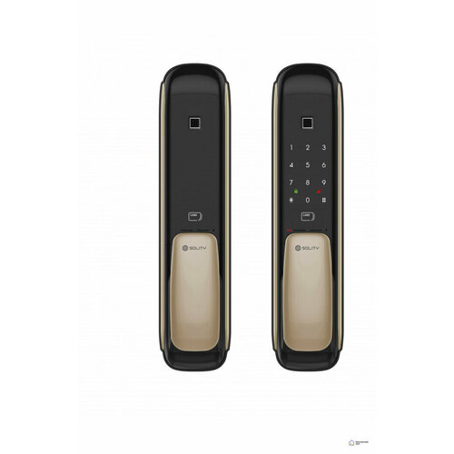 Врезной электронный дверной замок Solity GSP-1000BK CG (HG2269)