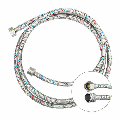 Клип 1330 Подводка гибкая д/воды, гайка из нерж. стали, 1/2