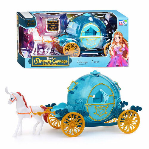 карета с лошадью и куклой в коробке Карета KDL-31 с лошадью, в коробке