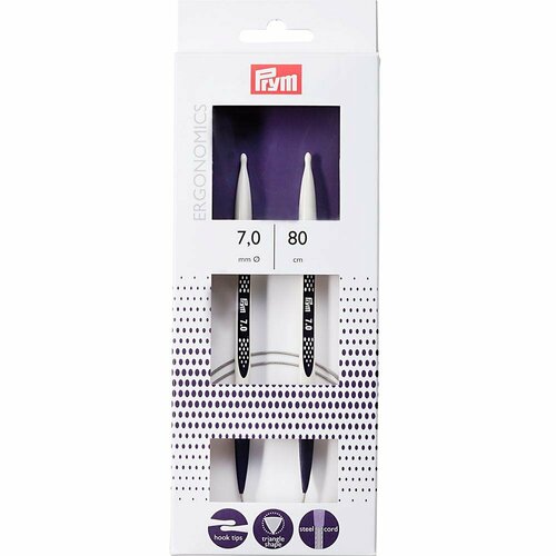 устройство для распарывания швов prym love ergonomics prym Спицы PRYM 215810 круговые Ergonomics пластик d 7.0 мм 80 см 1 шт