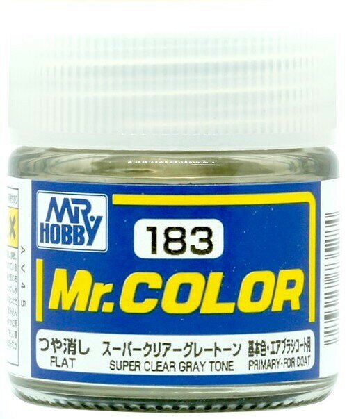 MR.HOBBY Mr.Color Super Clear Gray Tone, Акриловый супер прозрачный матовый лак с серым оттенком, 10мл