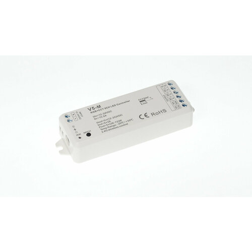 Контроллер V5-М IC84 RGB+CCT/DIM (12-24V, 5ch x 3A, 180/360W)