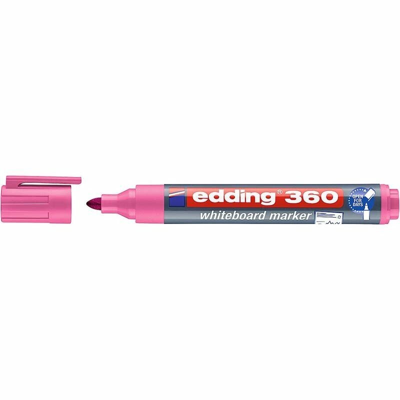 Маркер edding 360, для белых досок, круглый наконечник, 1.5-3 мм Розовый